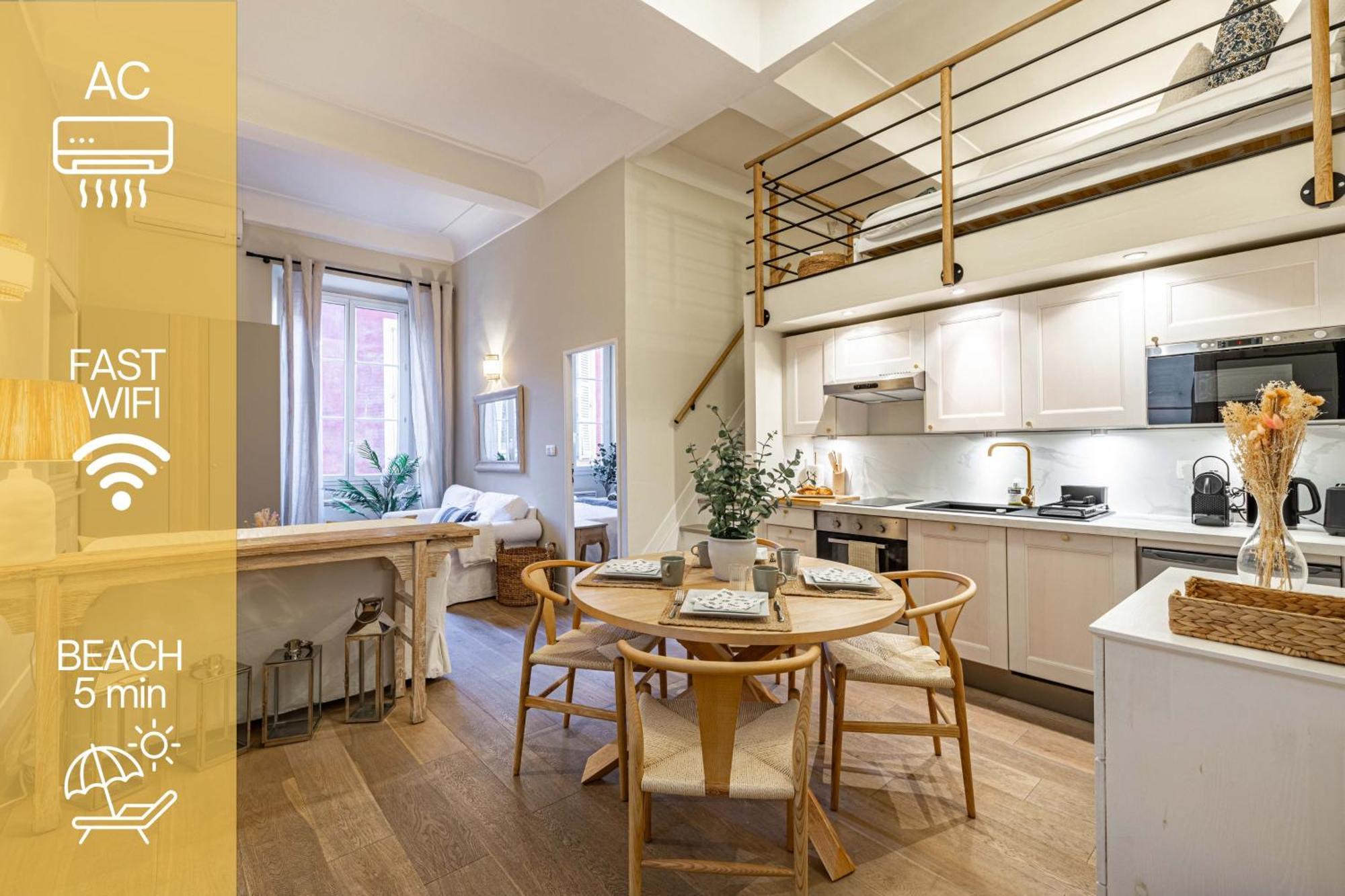 New!Chic Oasis Apt, Heart Of Nice, Family Friendly, Walking To The Beach! Eksteriør bilde
